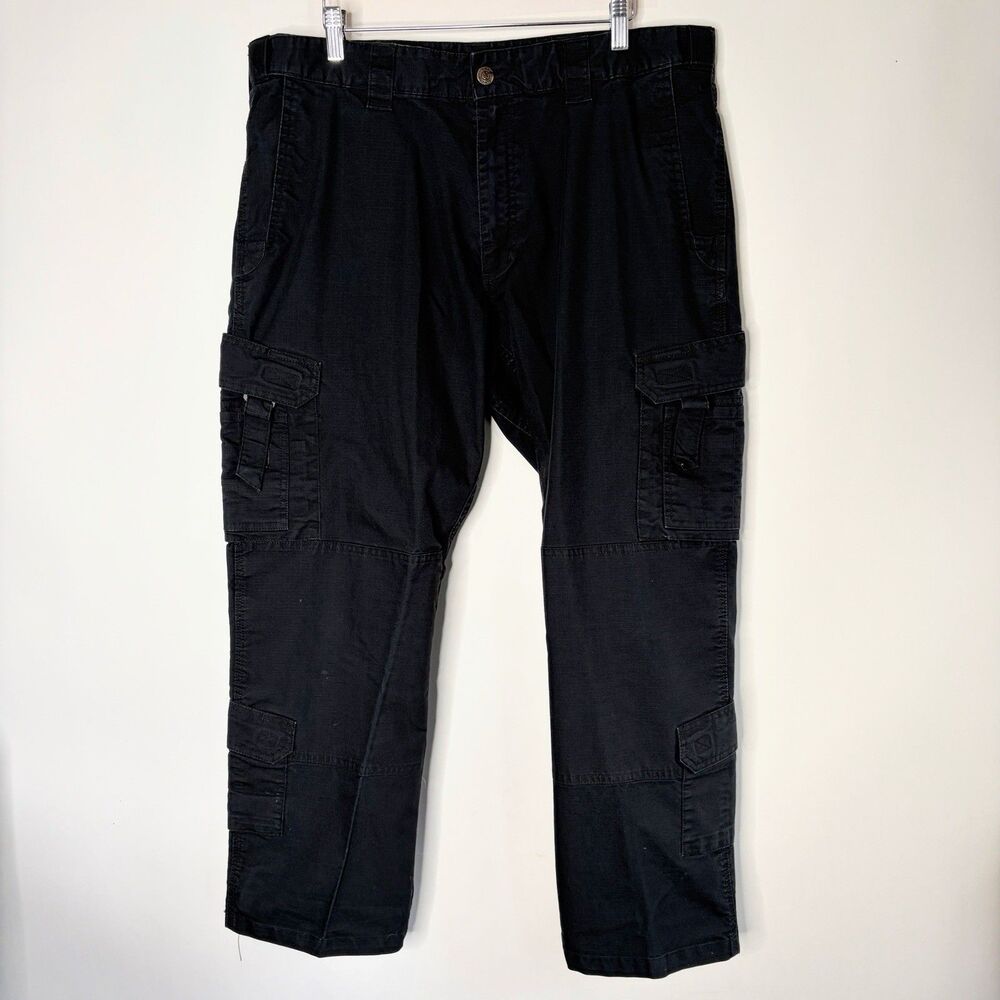 LAPG EMS Stretch Pant Tactical Cargo Work Black Multi-Pockets Men 38x30